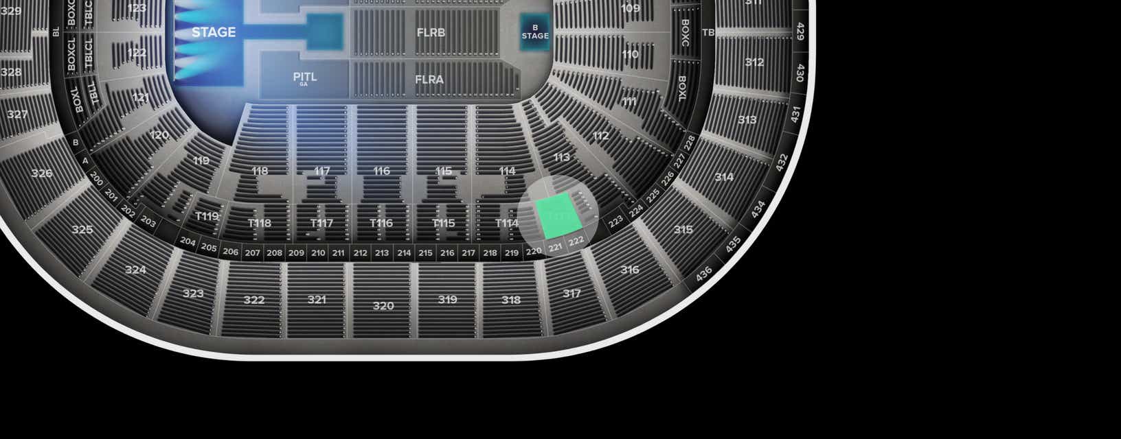 Seat view from Terrace Level