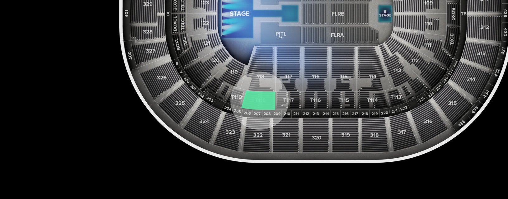 Seat view from Terrace Level