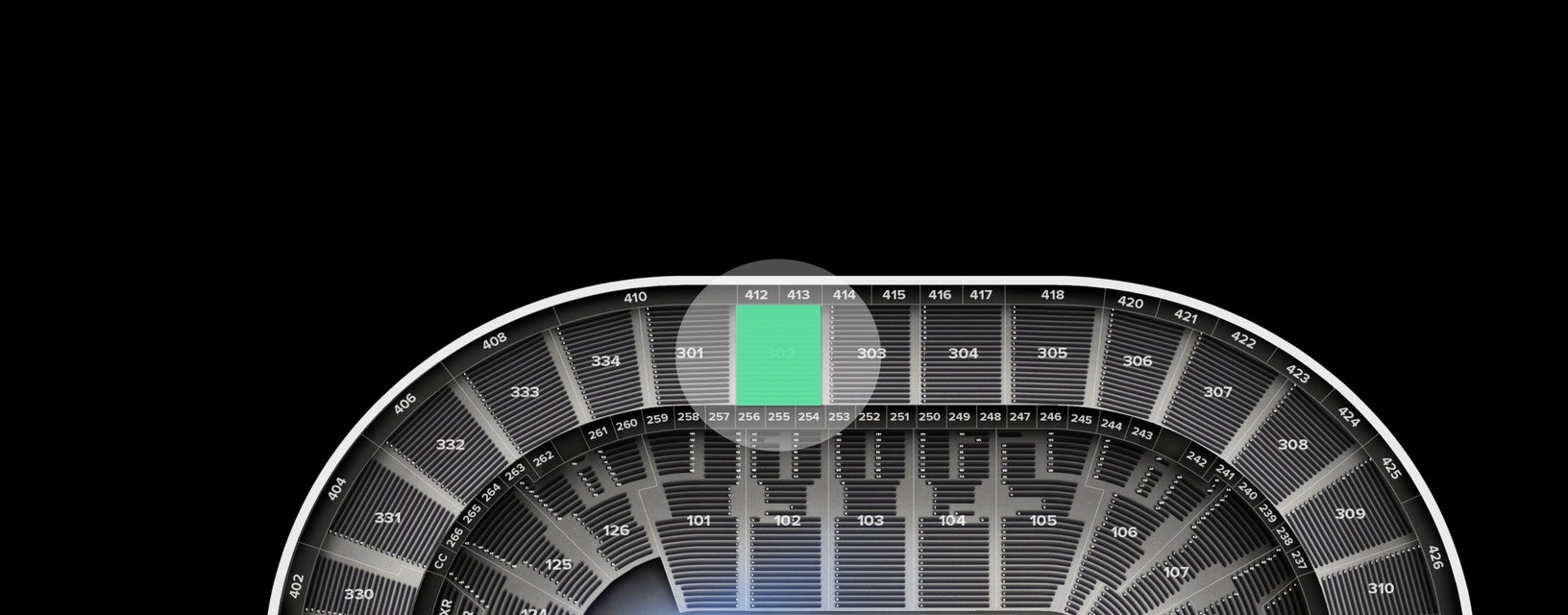Seat view from Mezzanine