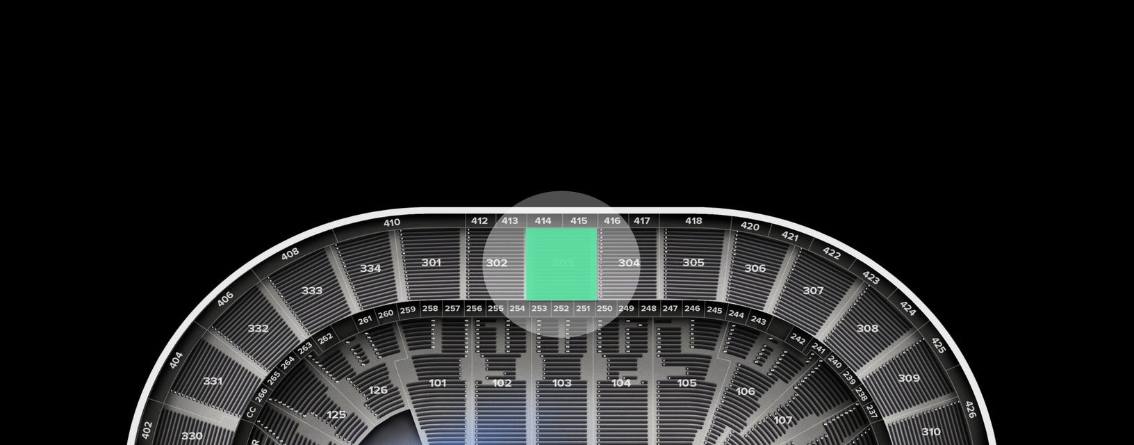 Seat view from Mezzanine