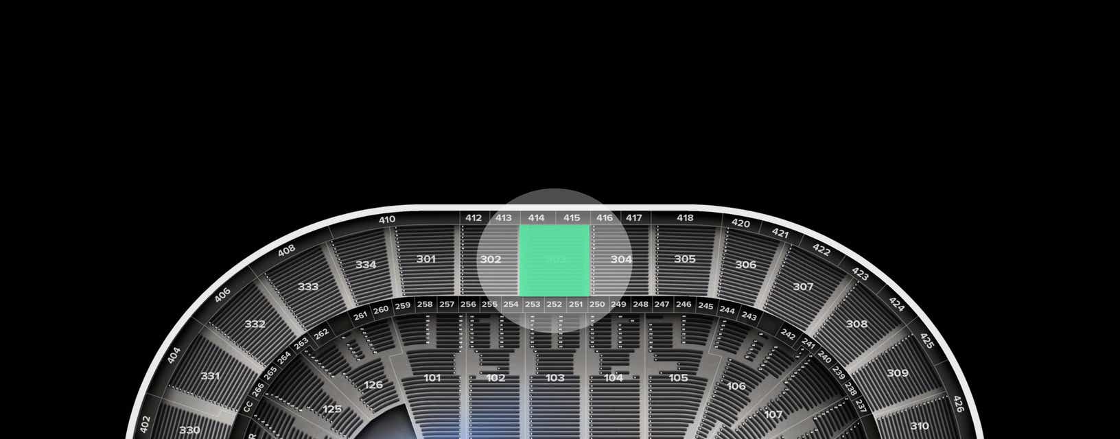 Seat view from Mezzanine
