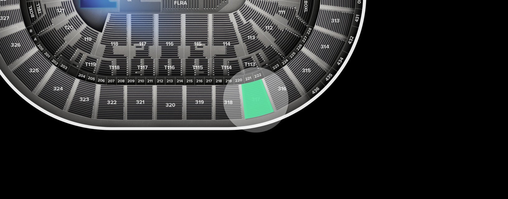 Seat view from Mezzanine