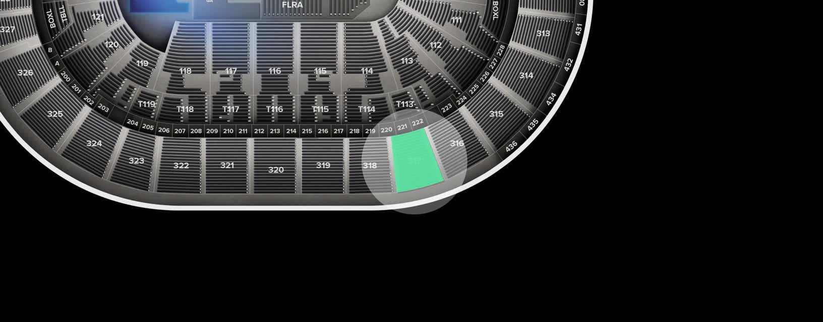 Seat view from Mezzanine