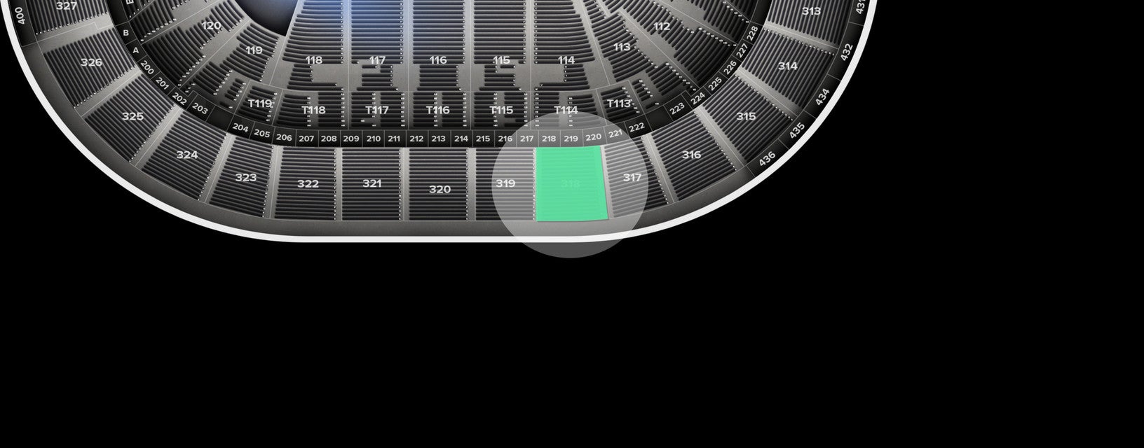 Seat view from Mezzanine