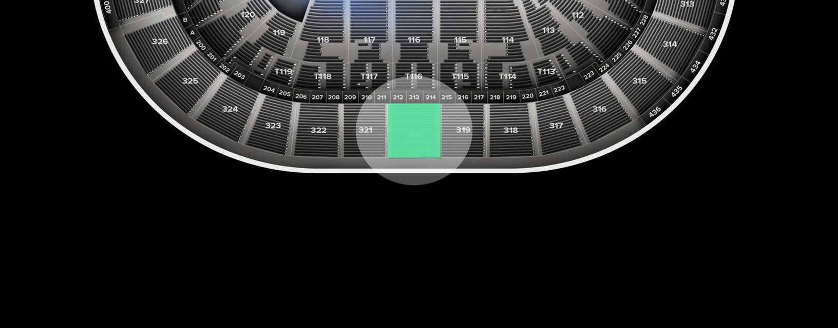 Seat view from Mezzanine