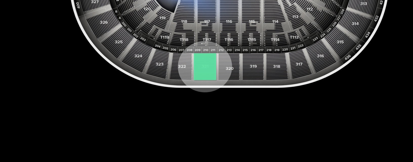 Seat view from Mezzanine