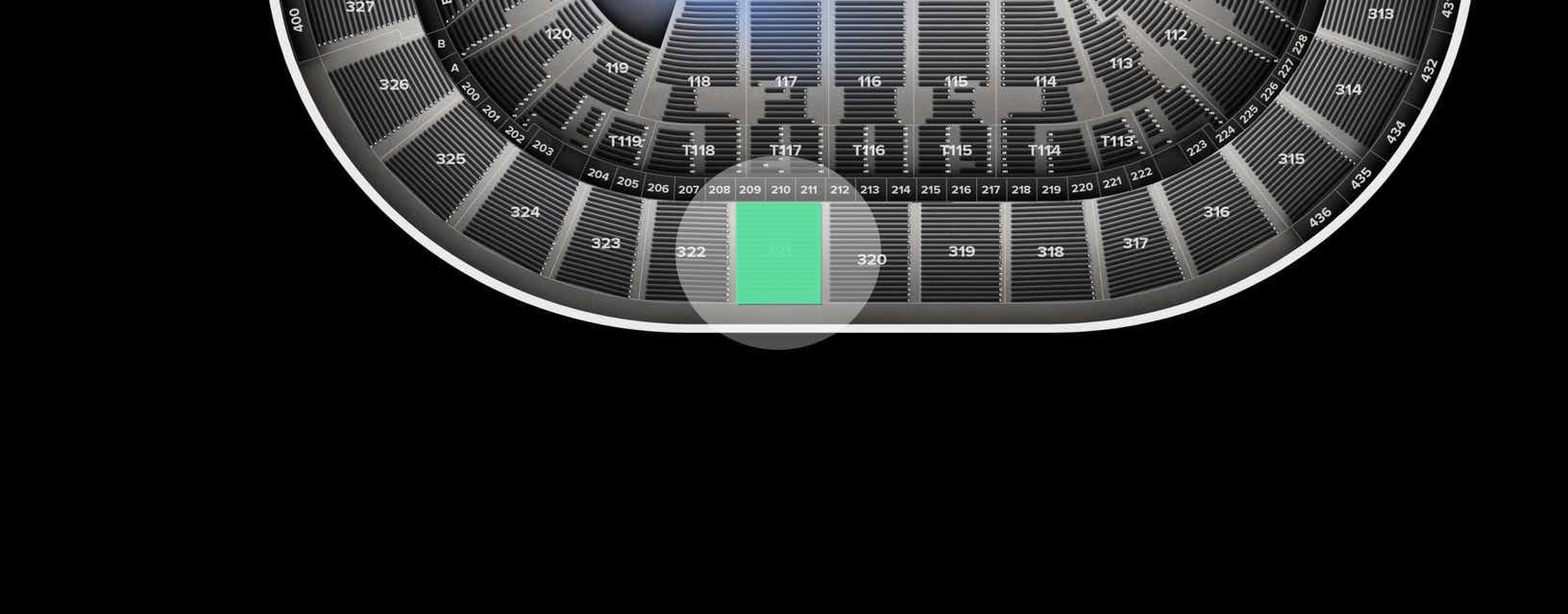 Seat view from Mezzanine