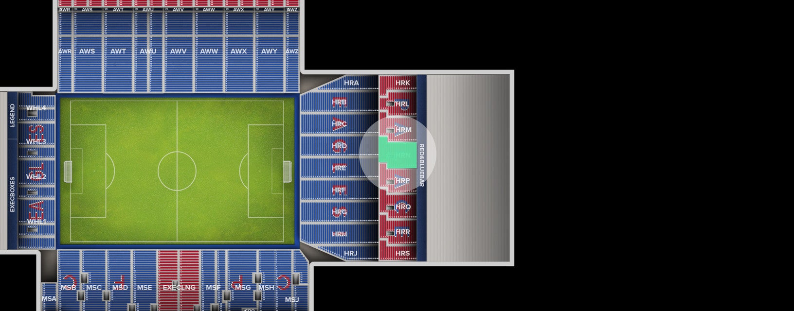 Seat view from Shortside