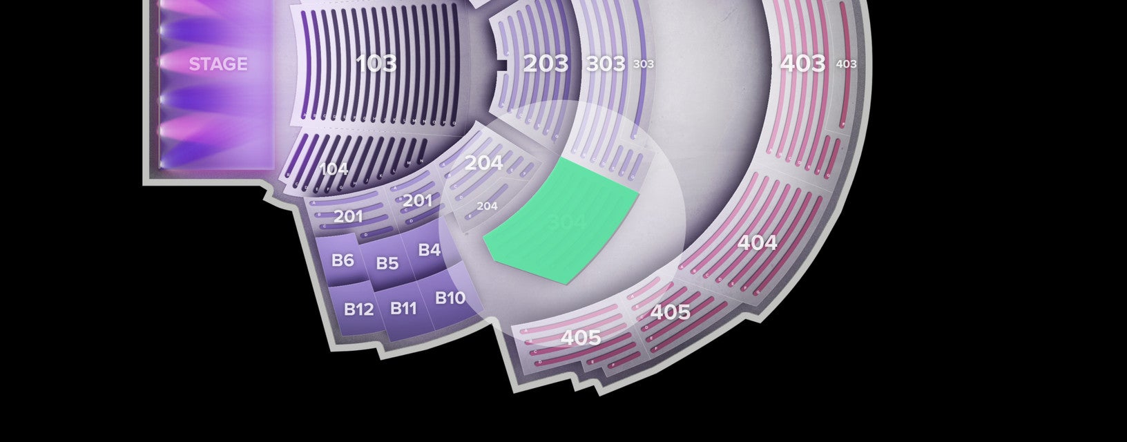 Seat view from Mezzanine