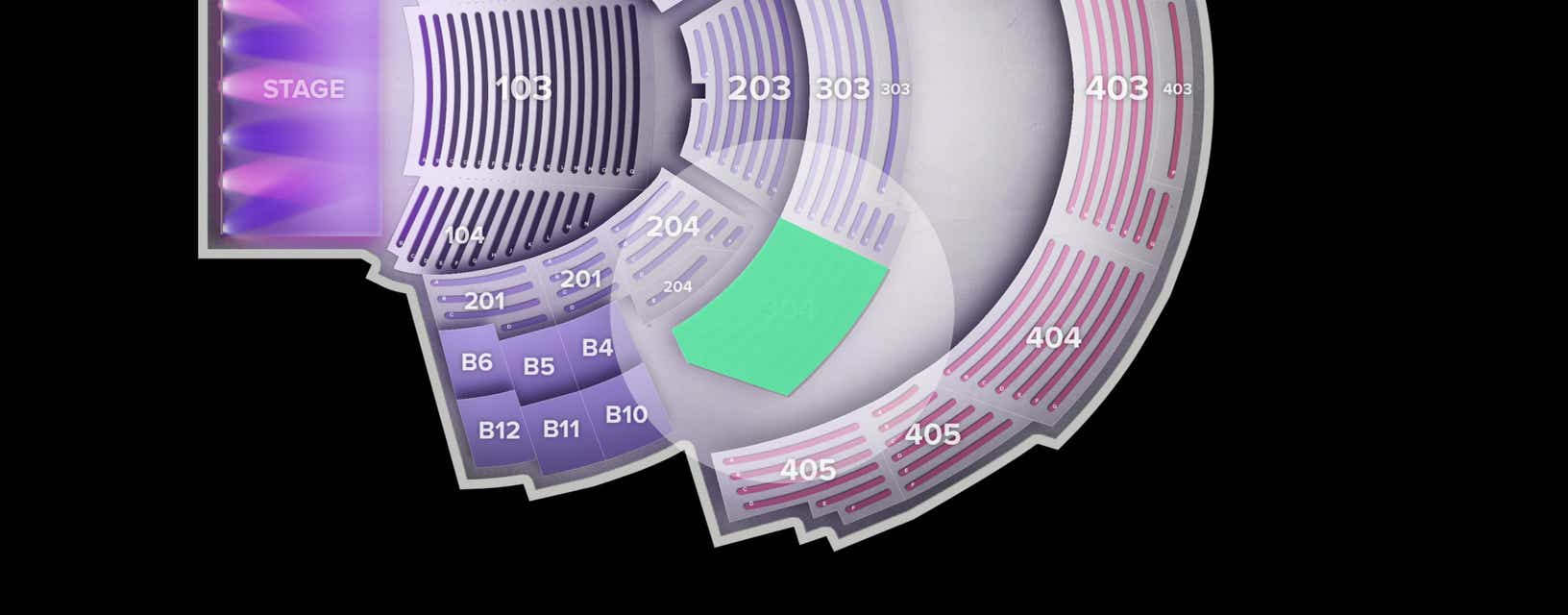 Seat view from Mezzanine