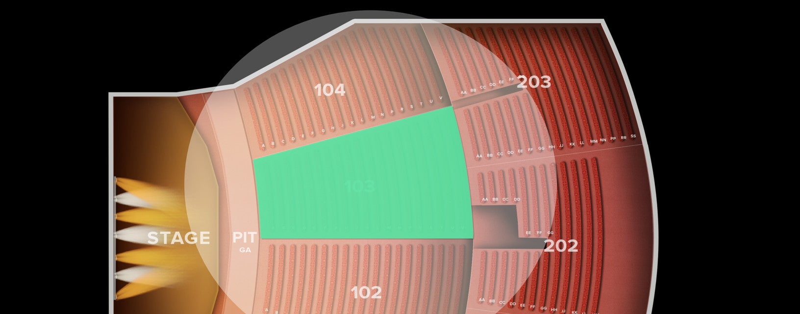 Seat view from Lower