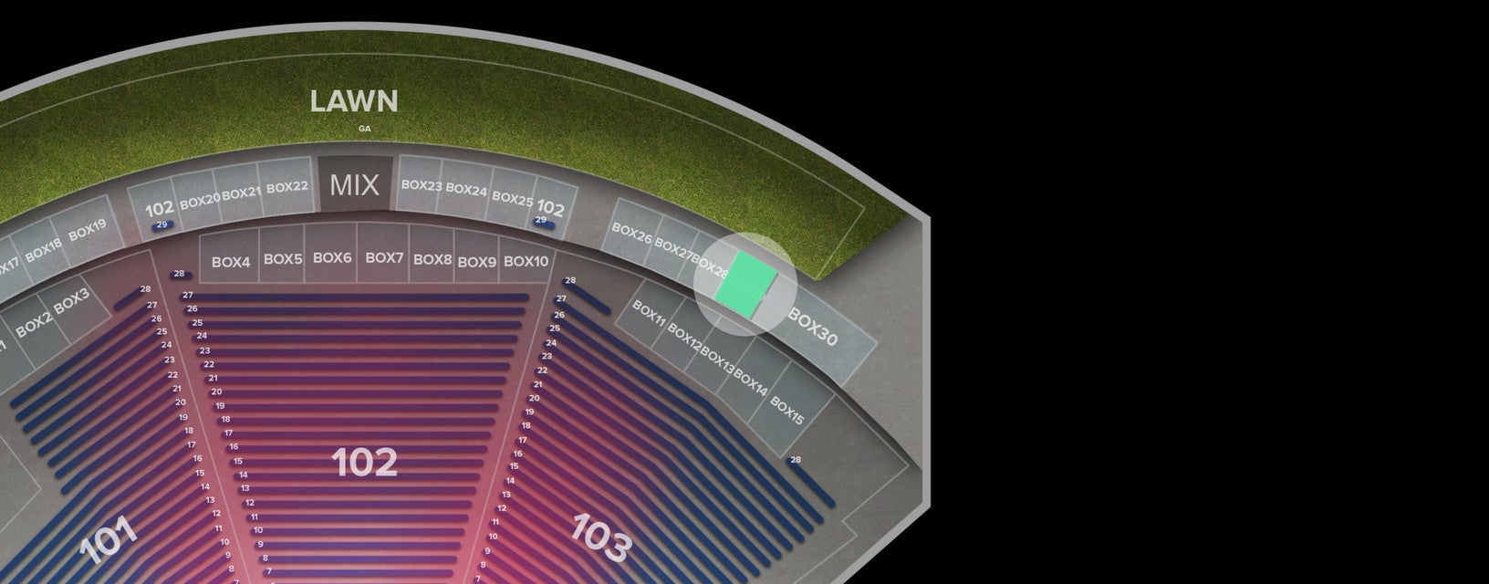 Seat view from Box