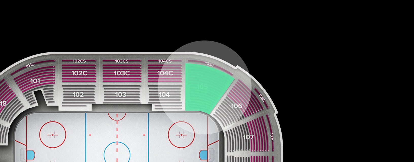 Seat view from Section