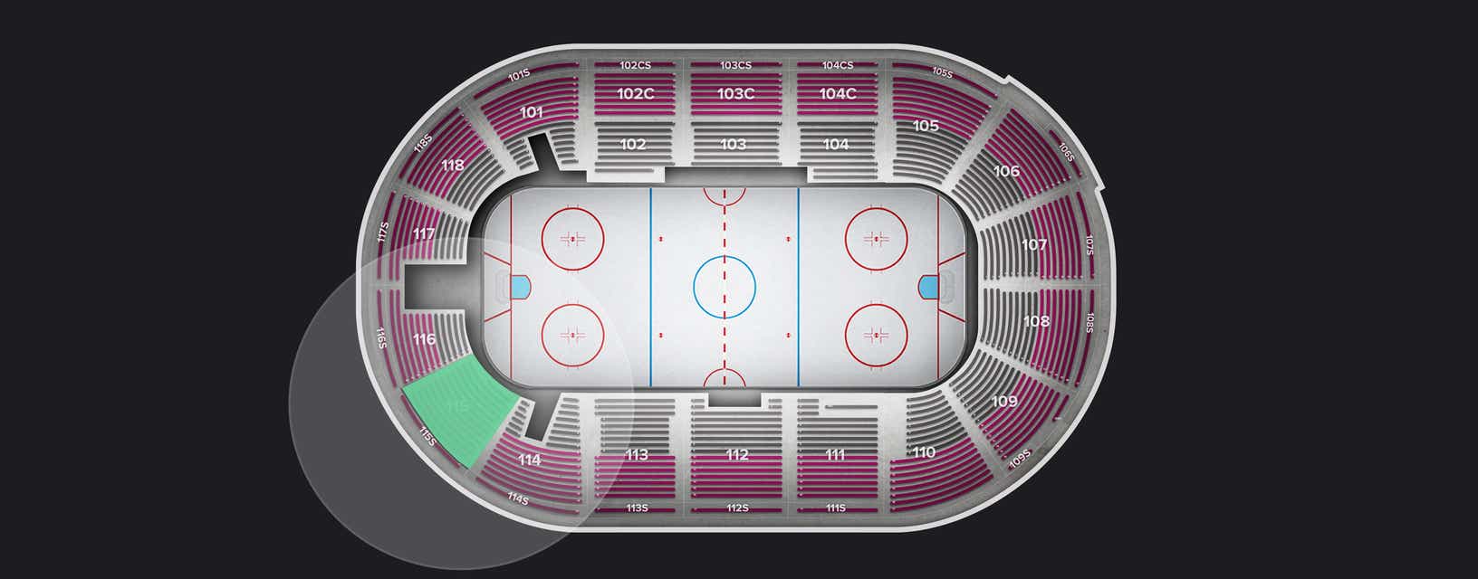 Seat view from Section