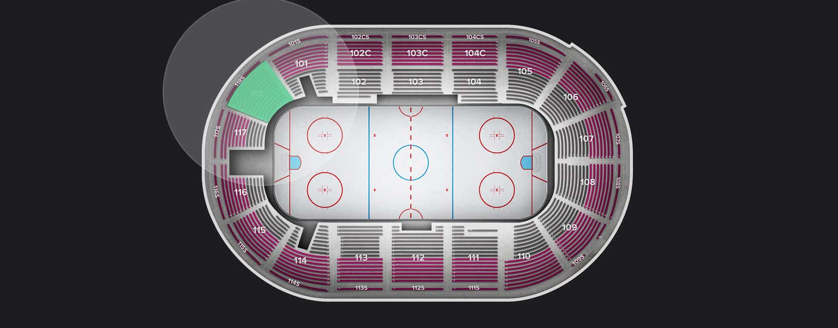 Seat view from Section
