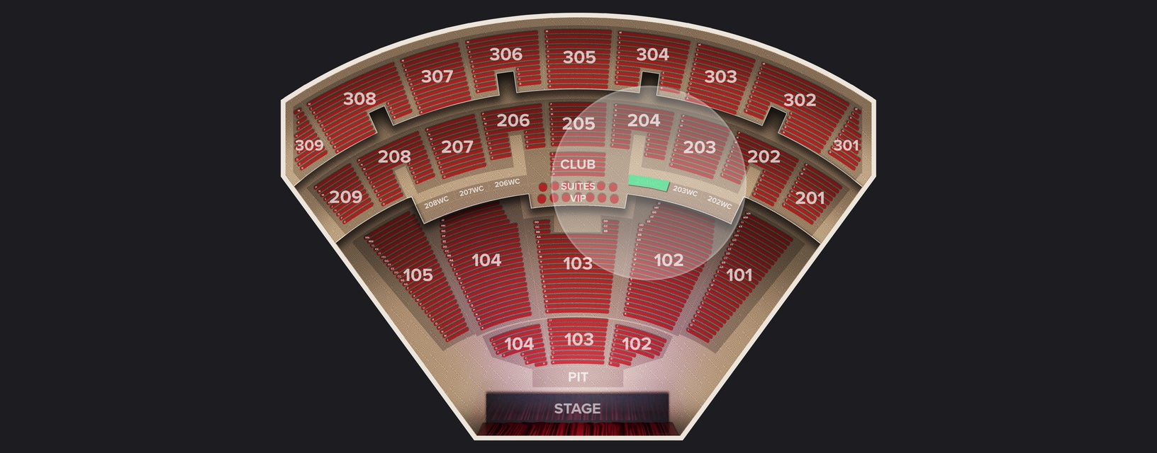 Seat view from Loge