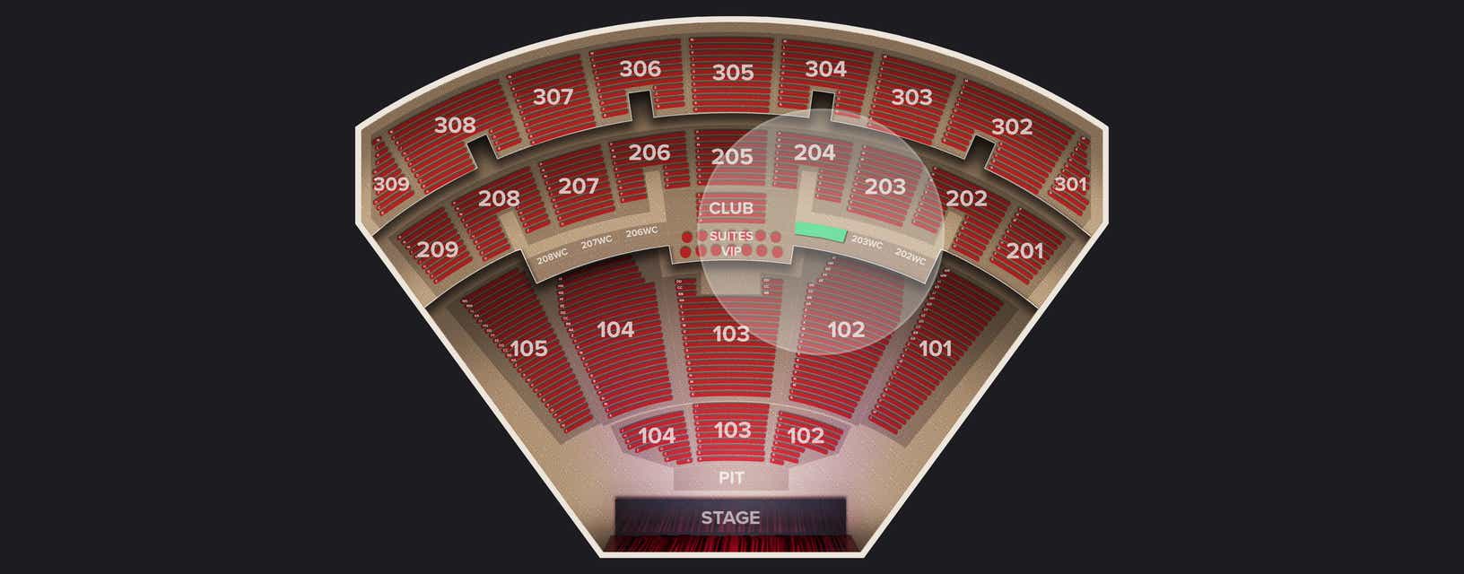 Seat view from Loge