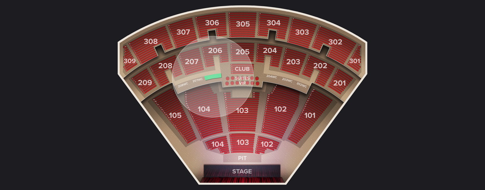 Seat view from Loge
