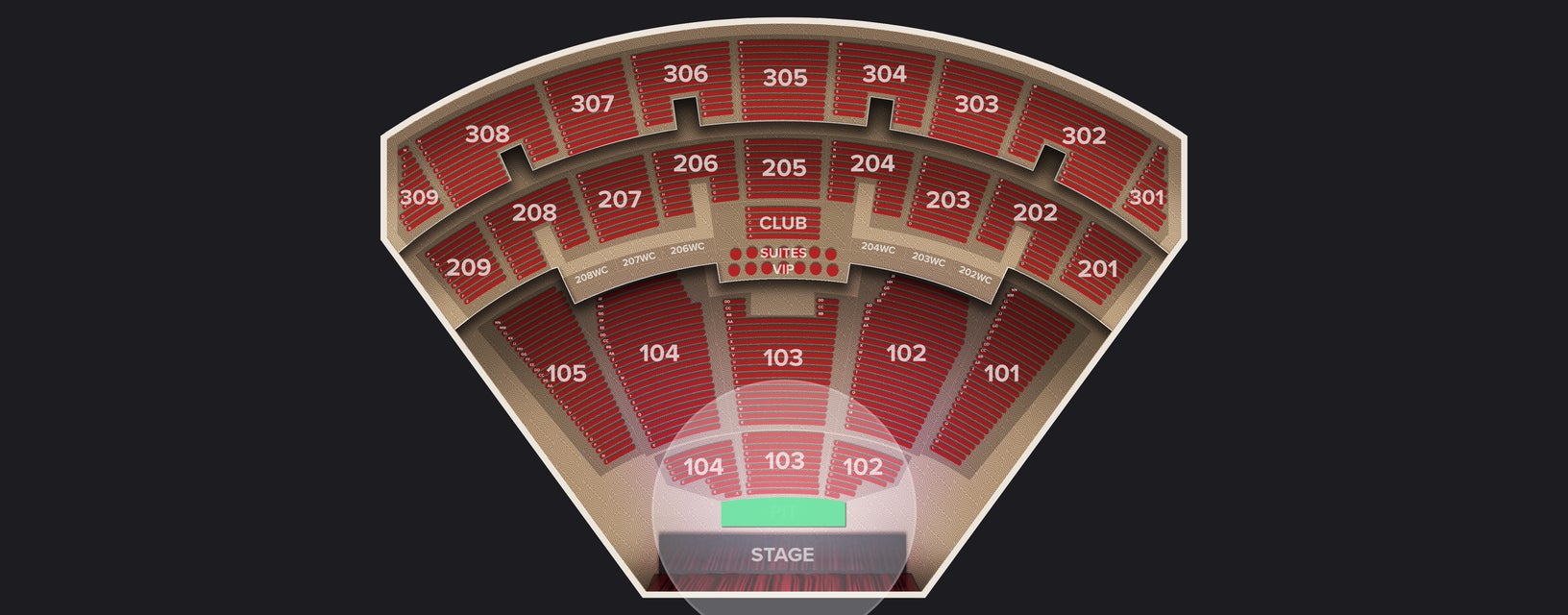 Seat view from General Admission
