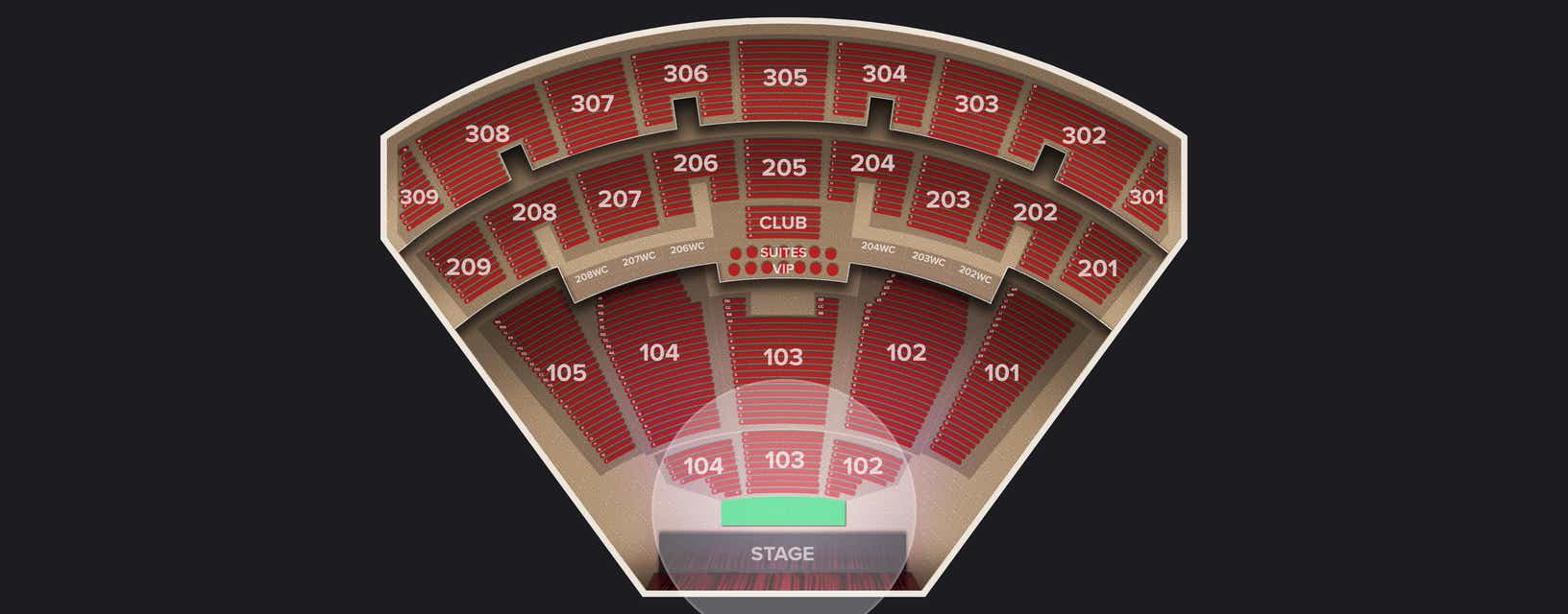 Seat view from General Admission