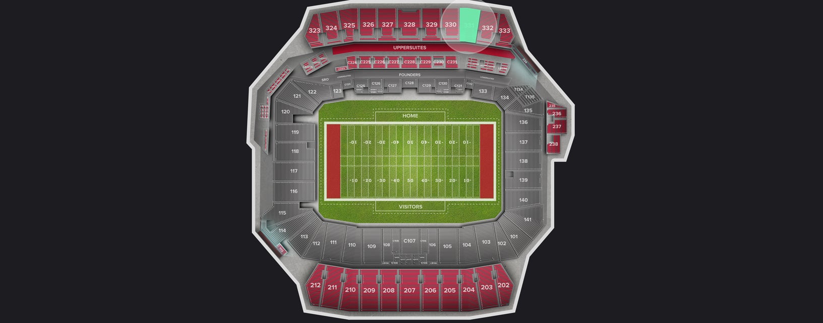 Seat view from Upper