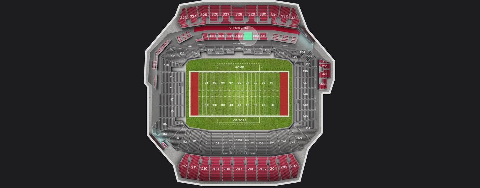 Seat view from Club