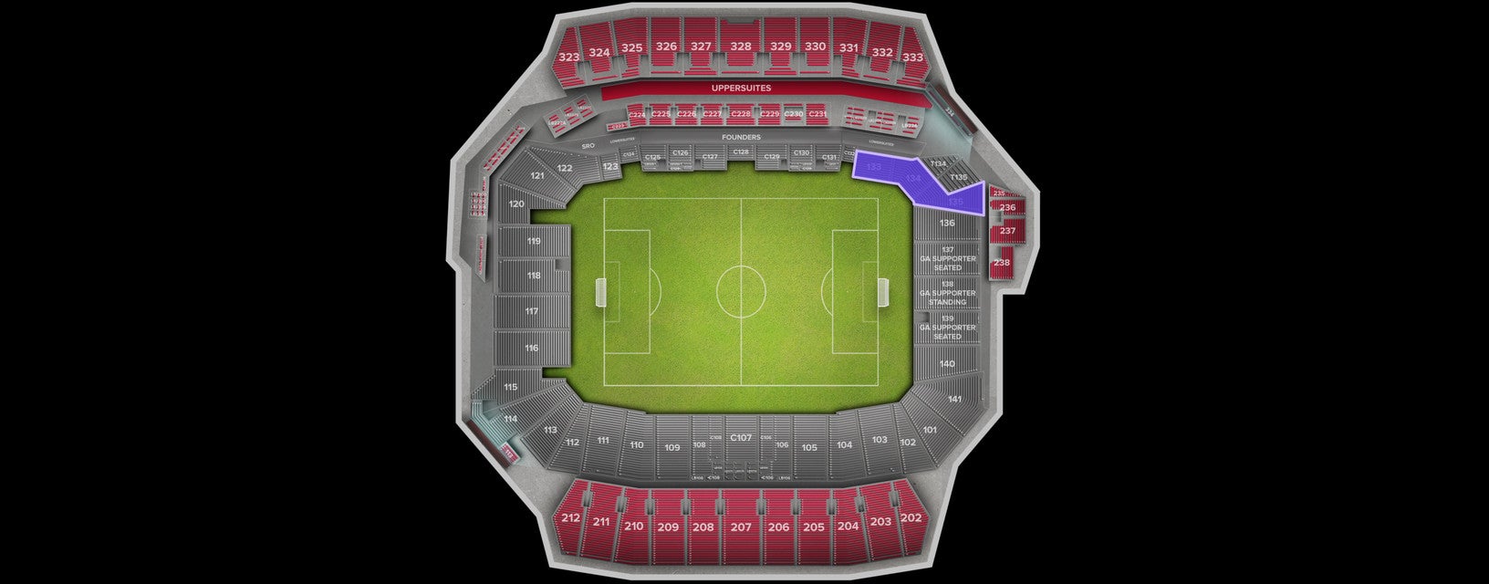 Seat view from Lower Corner