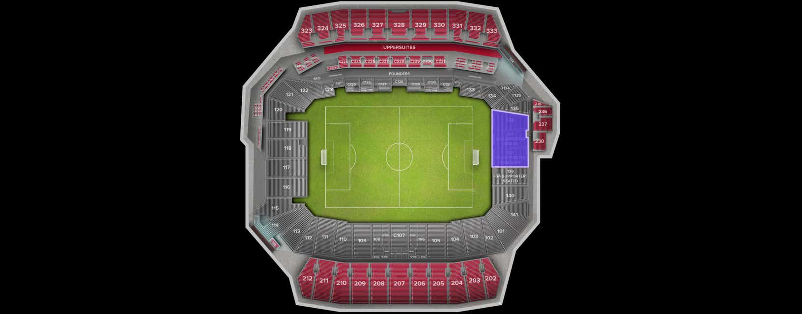 Seat view from Section