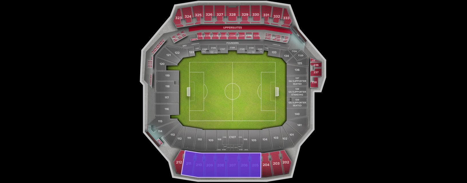 Seat view from Upper Side
