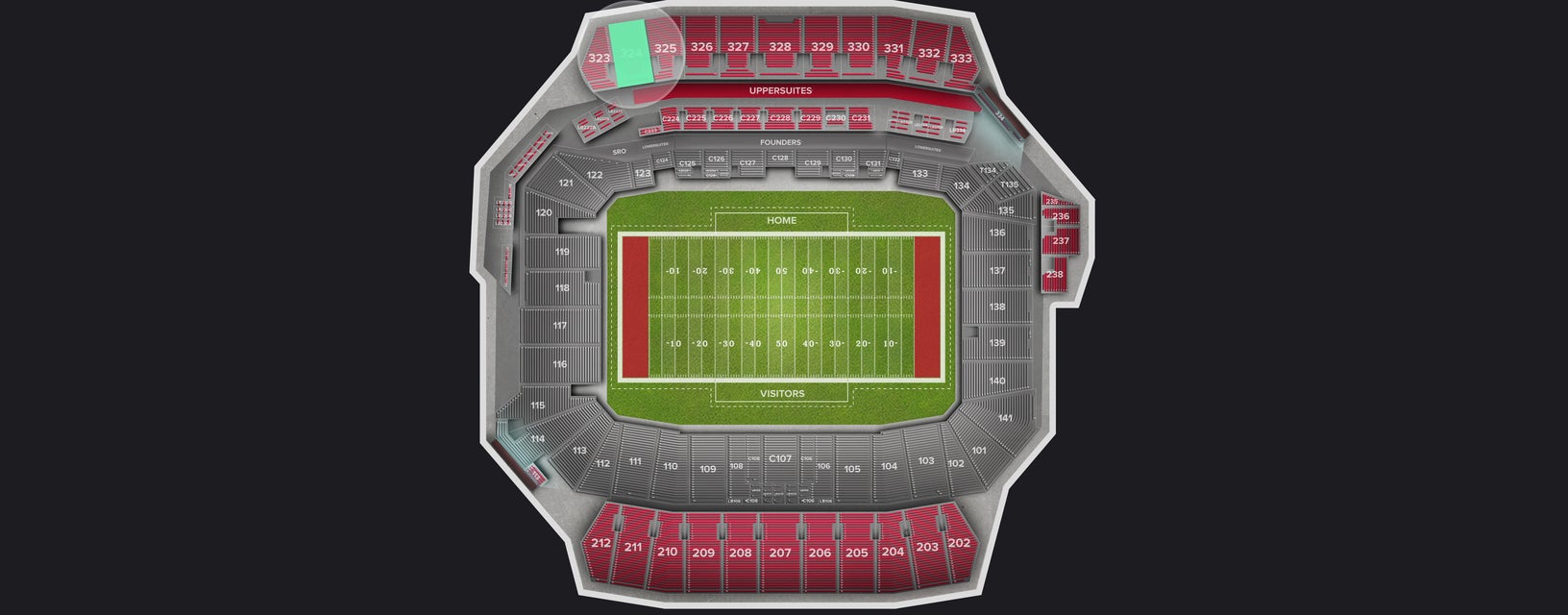 Seat view from Upper