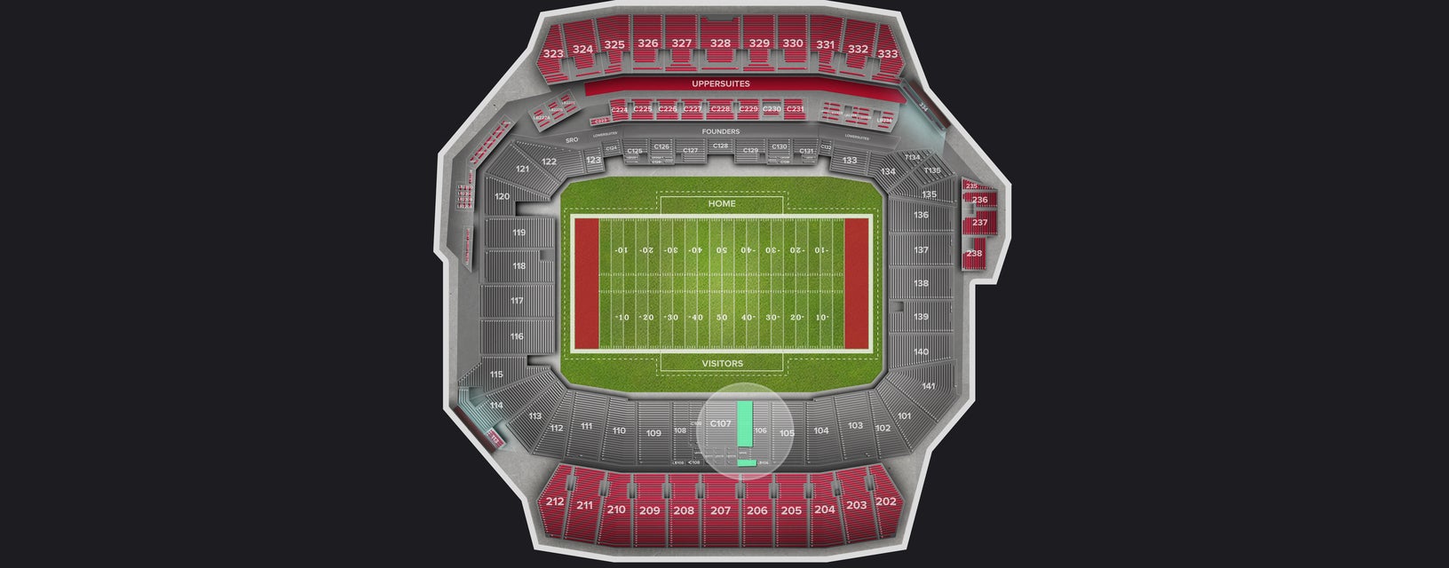 Seat view from Club