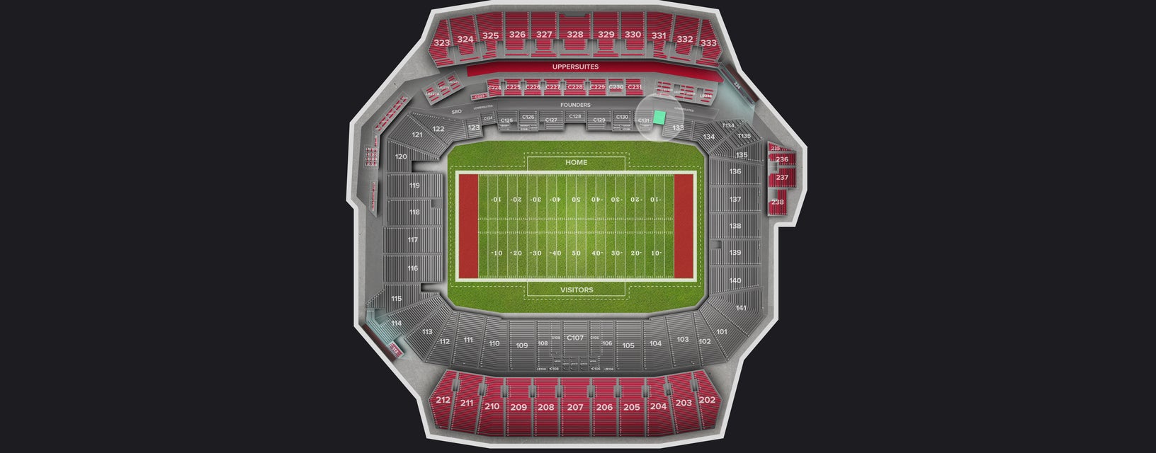 Seat view from Club