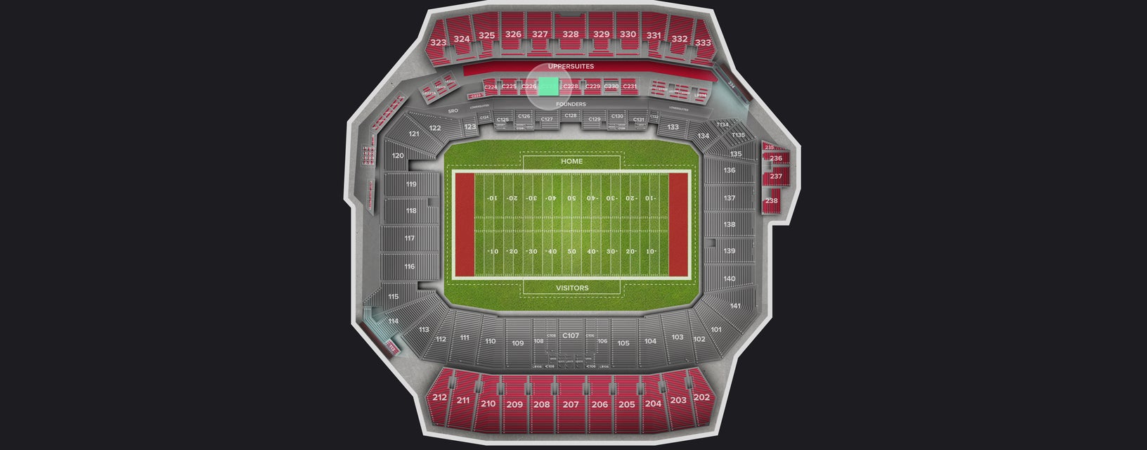 Seat view from Club
