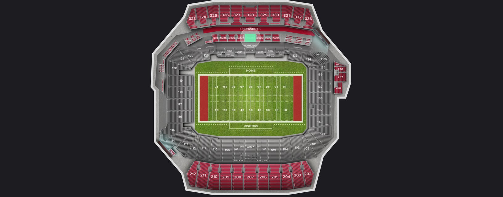 Seat view from Club