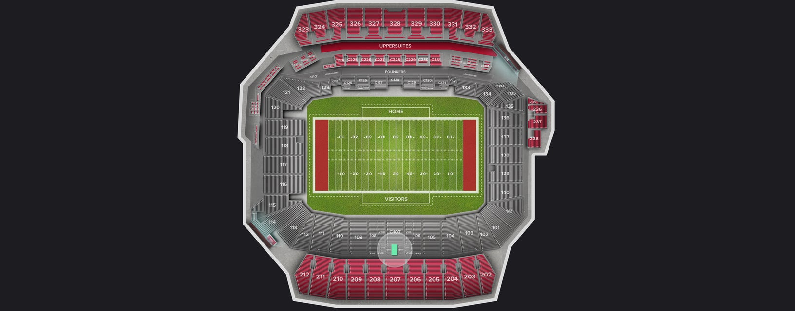 Seat view from Loge Box