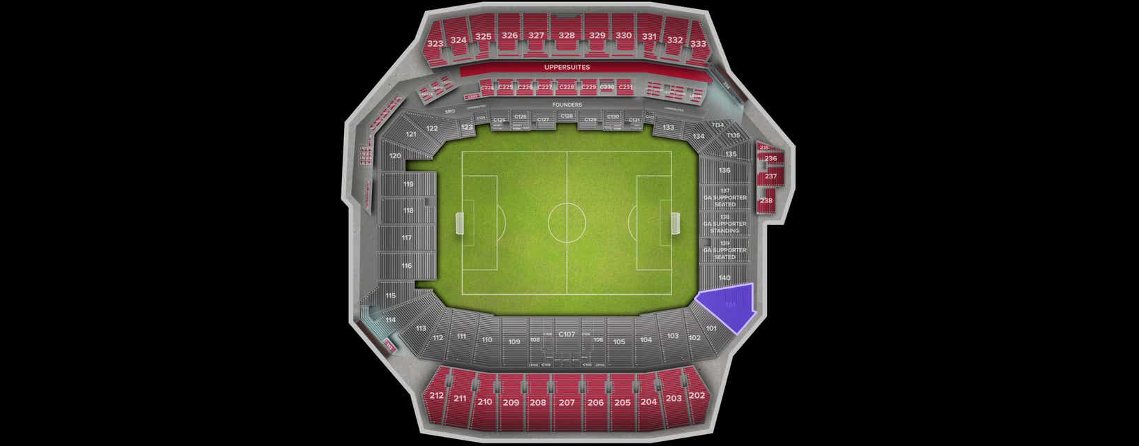 Seat view from Lower Corner