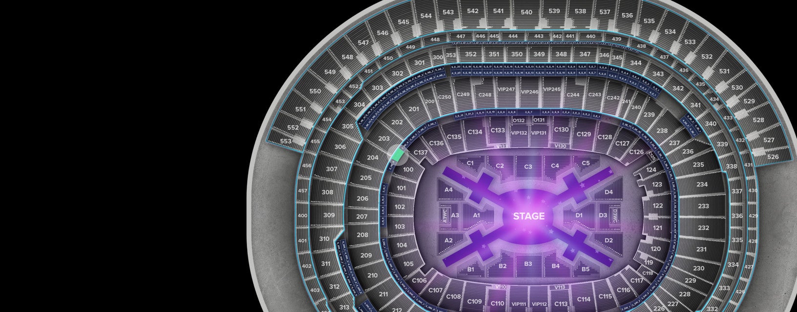 Seat view from 
