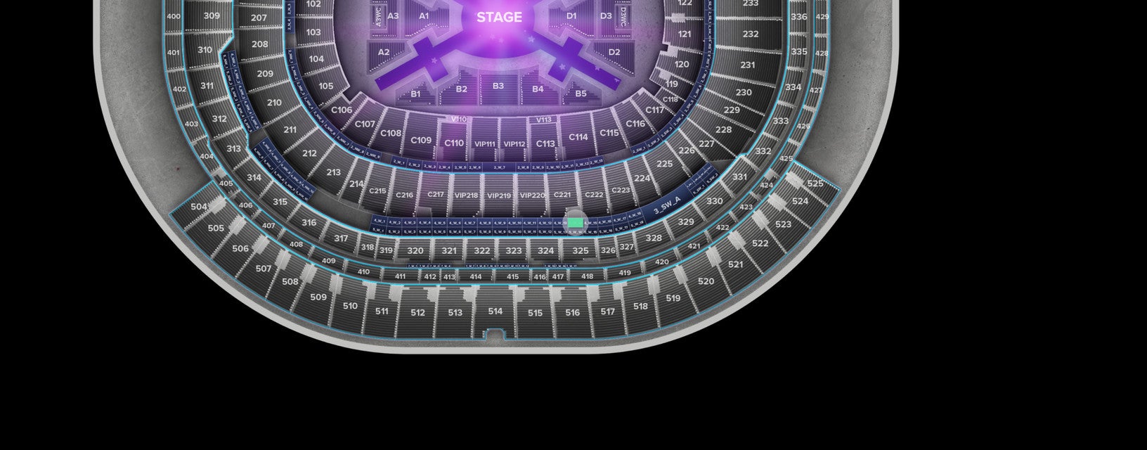 Seat view from 