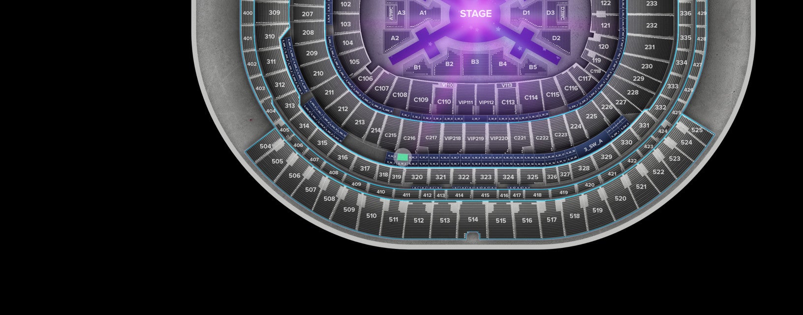 Seat view from 