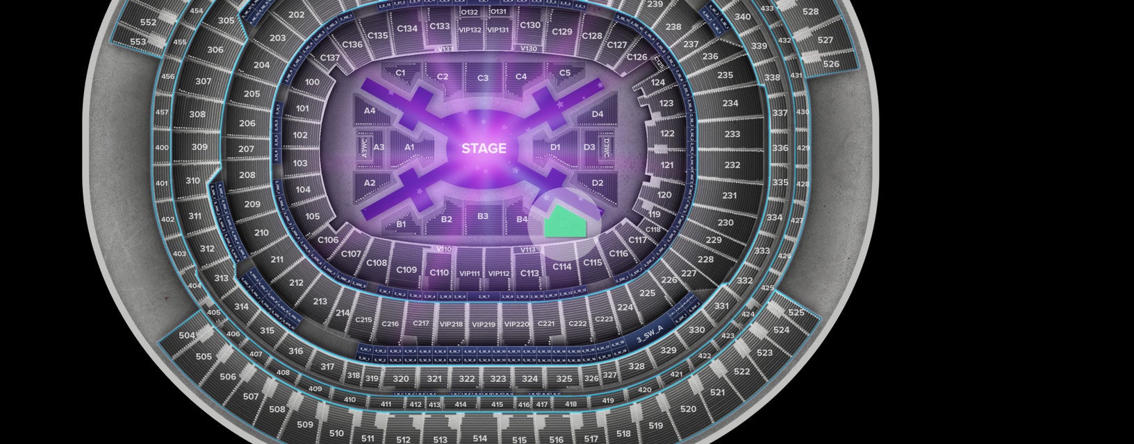 Seat view from 
