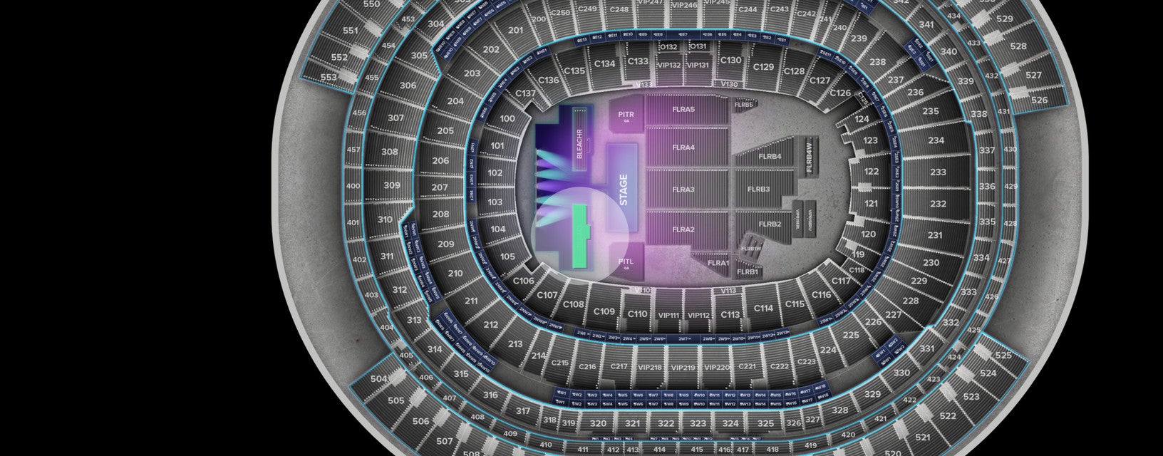 Seat view from BLEACL