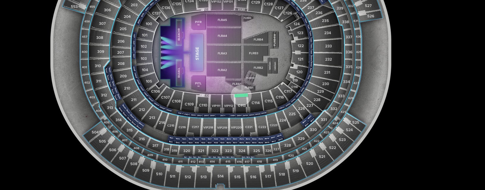 Seat view from VIP