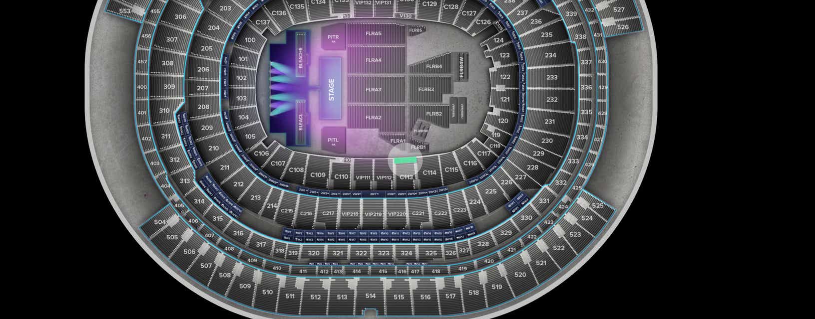 Seat view from VIP