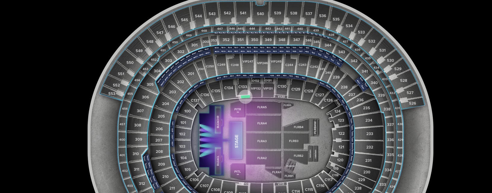 Seat view from VIP