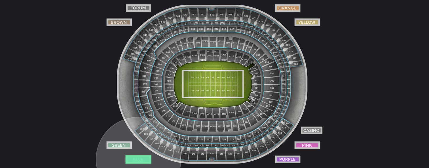 Seat view from Blue Zone