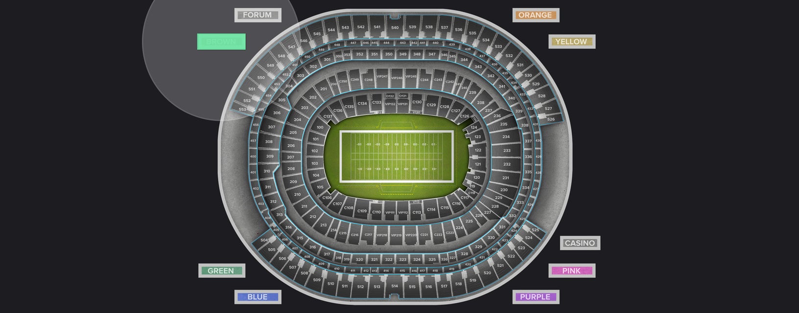 Seat view from Brown Zone