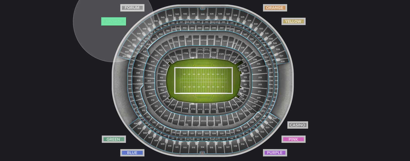 Seat view from Brown Zone