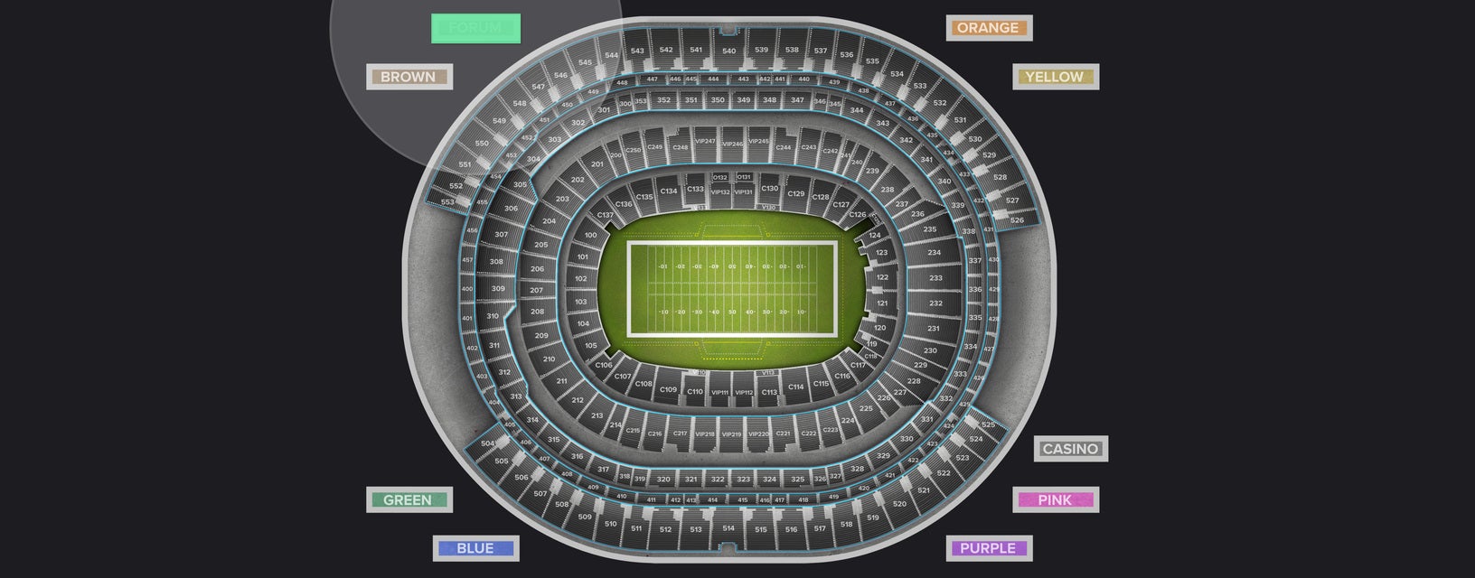 Seat view from Forum Parking