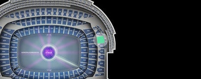 Seat view from Upper Level Endzone