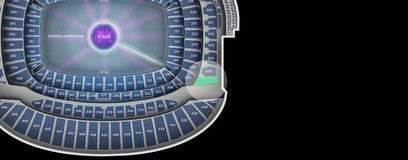 Seat view from Upper Level Endzone